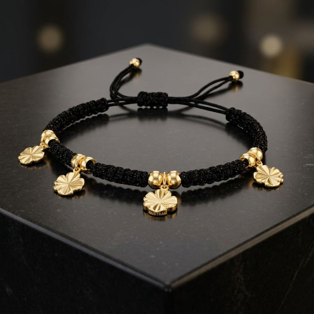 Golden Clover - Pulsera Tejida