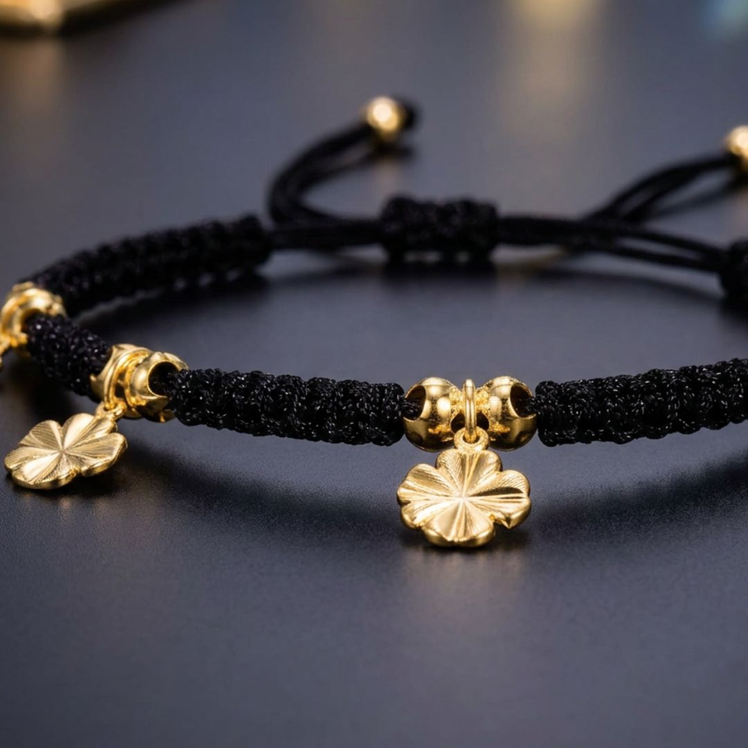 Golden Clover - Pulsera Tejida