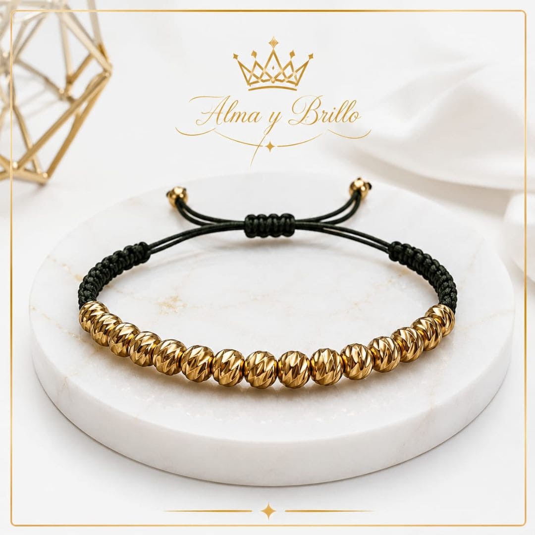 Olive Gold - Pulsera Tejida