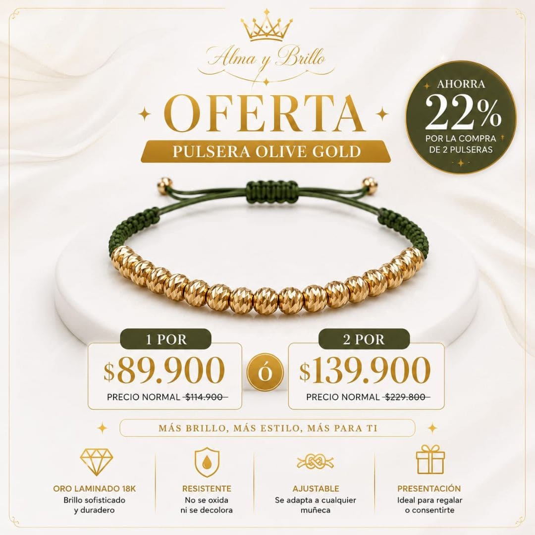 Olive Gold - Pulsera Tejida