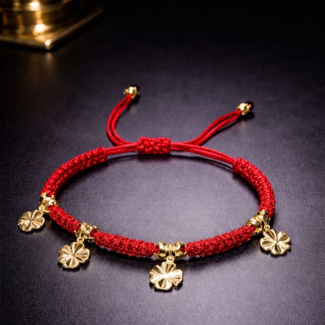 Golden Clover - Pulsera Tejida